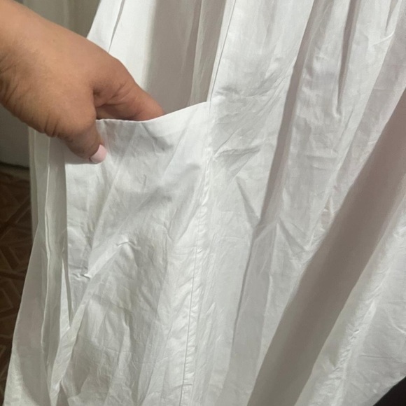 NUUTS Women’s Sleeveless Cotton Poplin Maxi Dress w/ Pockets - Picture 6 of 12